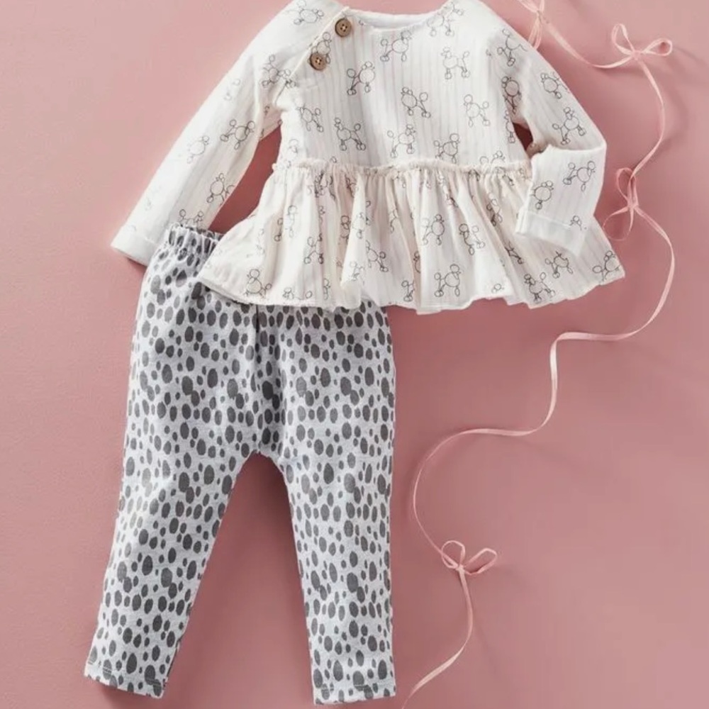 Mud pie Poodle outfit size 9-12 month, used condition